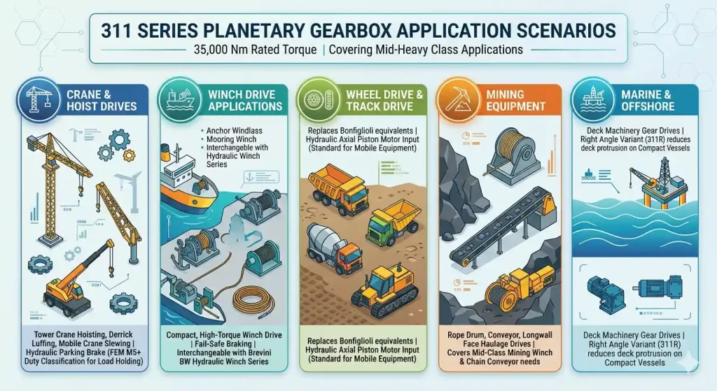 311 series planetary gearbox Application Scenarios